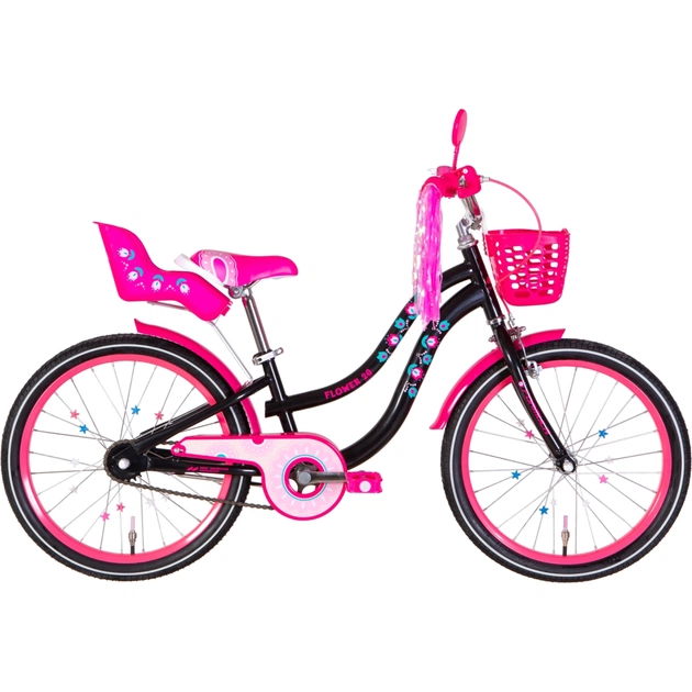 Велосипед Formula 20" Flower Premium рама-10" 2022 Black/Pink (OPS-FRK-20-173) - изображение 1