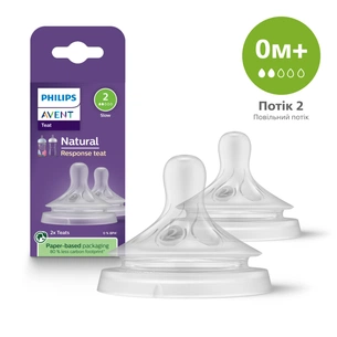 Соска Philips AVENT Natural силіконова, Природний потік, від 0 міс (SCY962/02) зображення 1