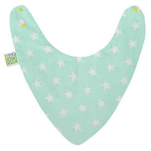 Слинявчик Еко Пупс Eco Cotton бандана 21x30 (ментол, зірочки) (BEC-011) зображення 1
