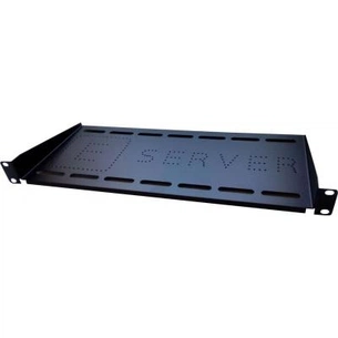 Полка Eserver 19" 1U глиб. 200мм, колір чорний (PK-1U-200-B) зображення 1