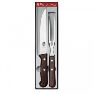 Набір ножів Victorinox Wood ніж + виделка, рожеве дерево (5.1010.2) зображення 1