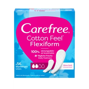 Щоденні прокладки Carefree Cotton Feel Flexiform Без аромату 56 шт. (3574661482194) зображення 1