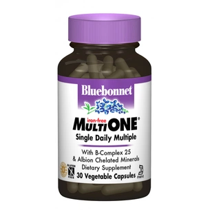 Мультивітамін Bluebonnet Nutrition Мультивітаміни без заліза, MultiONE, 30 гелевих капсул (BLB0145) зображення 1