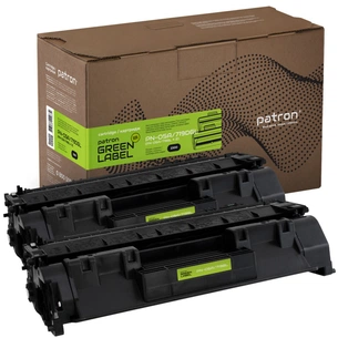 Картридж Patron HP LJ CE505A/CANON 719 GREEN Label (DUAL PACK) (PN-05A/719DGL) зображення 1