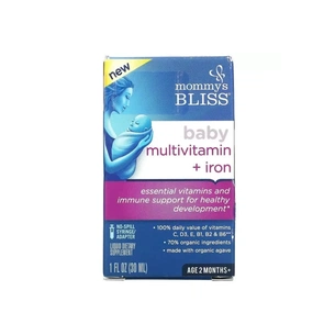 Мультивітамін Mommy's Bliss Дитячі полівітаміни з залізом для немовлят від 2 місяців (BAB-05614) зображення 1