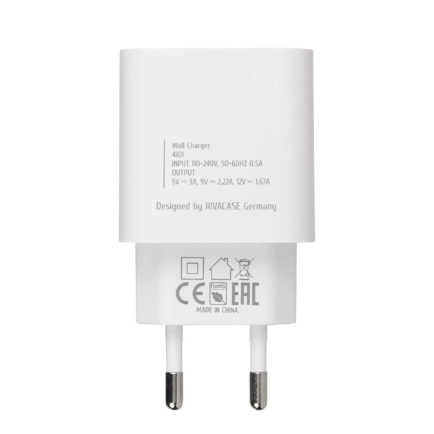 Зарядний пристрій RivaCase 1xUSB Type-C PD 20 Вт кабель Type-C white (PS4101 WD4 (White)) - picture 4