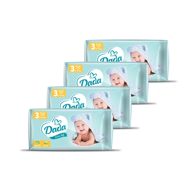 Підгузки Dada Extra Soft Розмір 3 MIDI (4-9 кг) 4 упаковки по 50 шт (200 шт) (4820174989545) - зображення 1