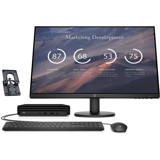 Комп'ютер HP 260 G4 DM / i3-10110U + VESA Mount + Monitor 23,8" HP P24v G4 LED (44F37ES) - зображення 1