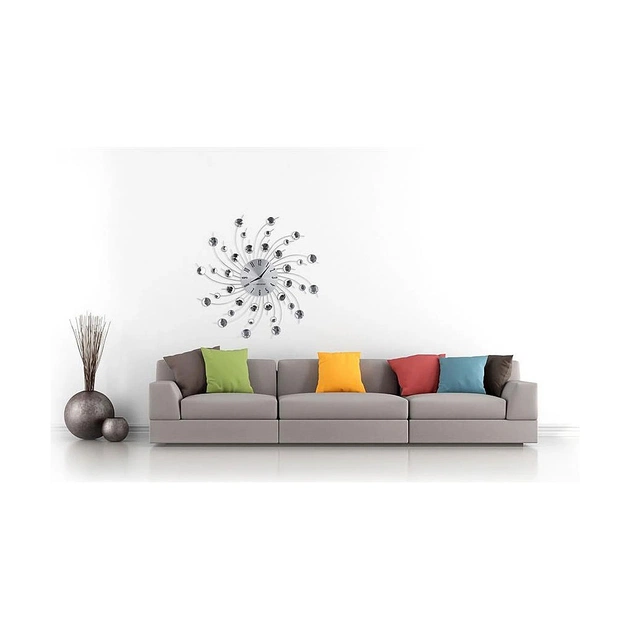 Настінний годинник Esperanza Wall Clock Geneva 50 см з променями з і сталі та кристалами (EHC004) - picture 3
