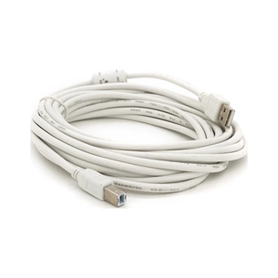 Кабель для принтера USB 2.0 AM/BM 5.0m ferrite white Voltronic (YT-AM/BM-5.0W) зображення 1