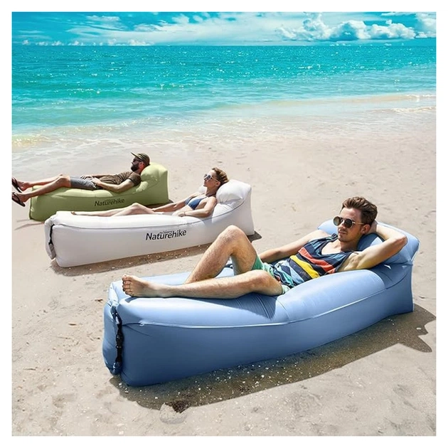 Матрац надувний Naturehike Ламзак NH20FCD06 блакитний (6927595777060) - зображення 5