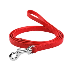 Повідець для собак WAUDOG Glamour шкіряний XS червоний (33723) зображення 1