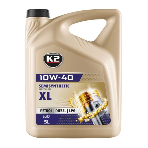 Моторное масло K2 Semisynthetic XL SL/CF 10W-40 5 л (O2045E) - изображение 1