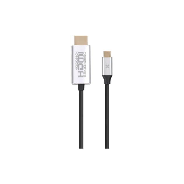 Кабель мультимедийный USB-C to HDMI M 1.5m grey Promate (hdlink-60h.grey) - изображение 1