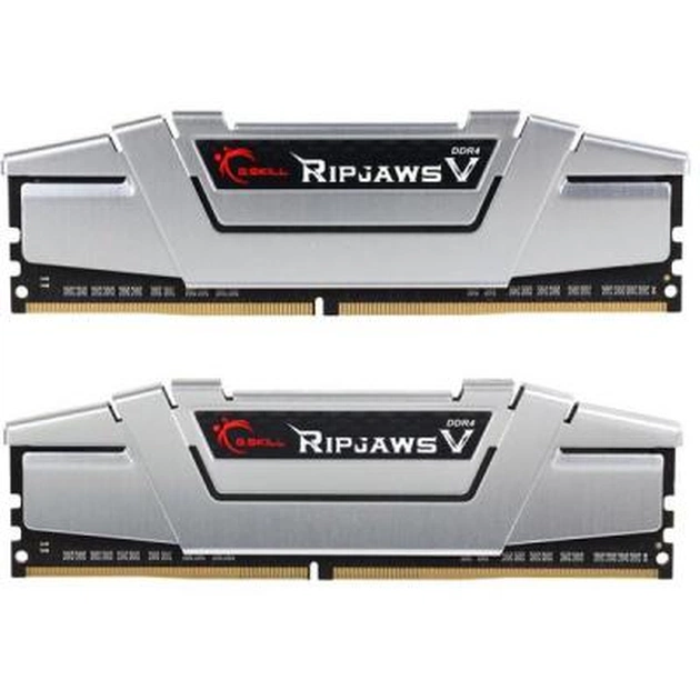 Модуль пам'яті для комп'ютера DDR4 16GB (2x8GB) 2400 MHz RipjawsV Silver G.Skill (F4-2400C15D-16GVS) - зображення 1