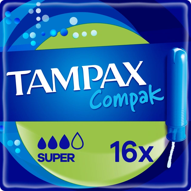 Тампони Tampax Compak Super з аплікатором 16 шт. (4015400219712/4015400219743) - picture 1