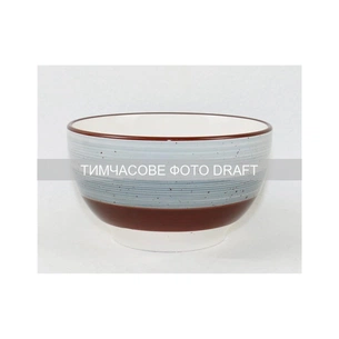 Салатник Ardesto Salerno 700мл, 14см, кераміка, блакитний, сірий, коричневий (AR1214SG) зображення 1