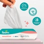 Детские влажные салфетки Pampers Sensitive 2 x 80 шт(160 шт) (8006530135252) - уменьшенное изображение 4