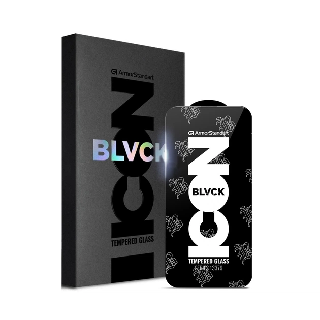 Стекло защитное Armorstandart Supreme Black Icon 2.5D Apple iPhone 14 Pro (ARM69295) - изображение 1