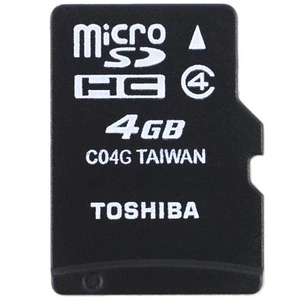 Карта пам'яті Toshiba 4Gb microSDHC class 4 (SD-C04GJ(BL5A) зображення 1
