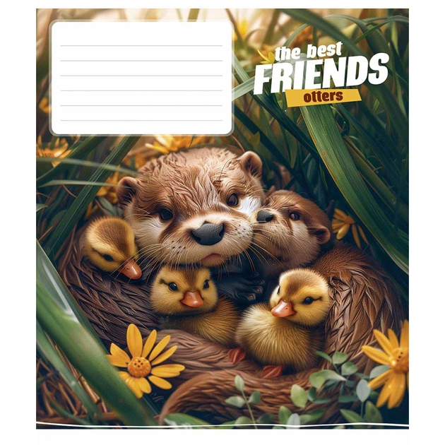 Зошит Школярик The best friends 12 аркушів клітинка (012-3434K) - зображення 1