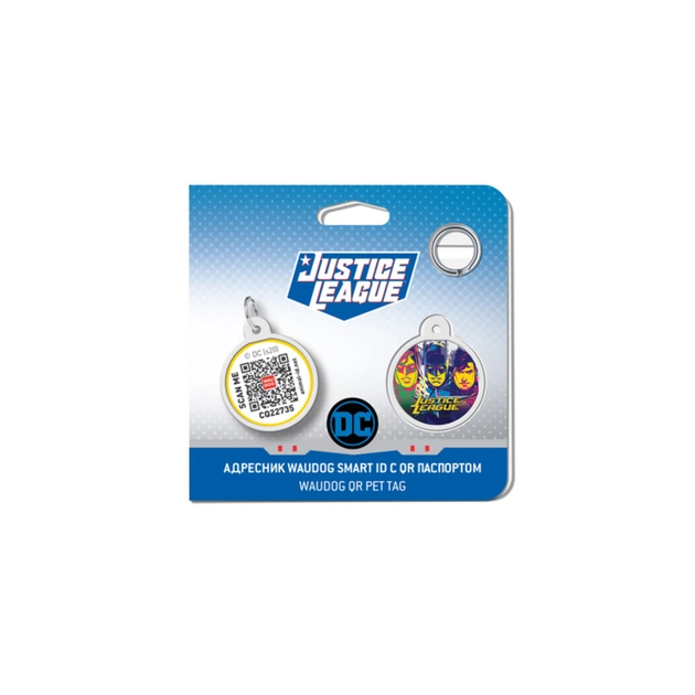 Адресник для тварин WAUDOG Smart ID з QR паспортом "Ліга Справедливості" коло 25 мм (укр) (0625-1015uk) - picture 5