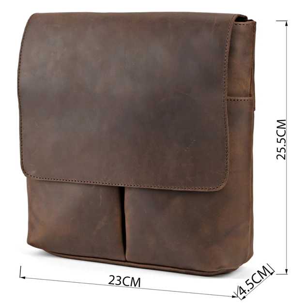 Сумка Shvigel З вінтажної шкіри Коричнева (00998) - зображення 3