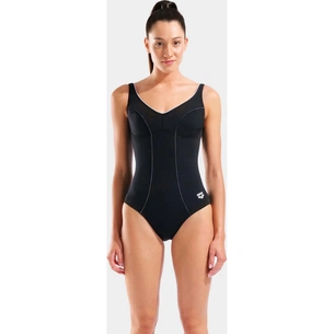 Купальник Arena Clip Back Swimsuit Solid B 010651-510 чорний, білий 38 (3468337746331) зображення 1