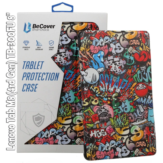 Чехол для планшета BeCover Smart Case Lenovo Tab M8(4rd Gen) TB-300FU 8" Graffiti (709218) - изображение 1
