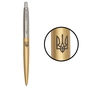 Ручка кулькова Parker JOTTER 17 XL UKRAINE Matt Gold CT BP Трезубец (13432_T001b) - уменьшенное изображение 1