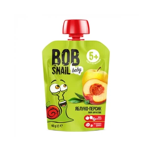 Дитяче пюре Bob Snail Равлик Боб Яблуко-персик 90 г (4820219343035) зображення 1