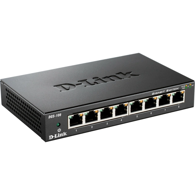 Комутатор мережевий D-Link DGS-108/E - изображение 1
