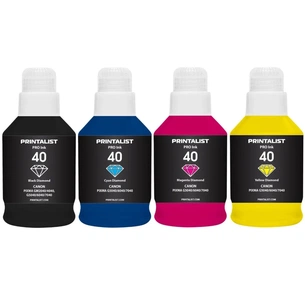 Чорнило Printalist Canon GI-40 для G5040/G6040 4х190г BP/C/M/Y SET Pigm/Water. (PL40SET4) изображение 1