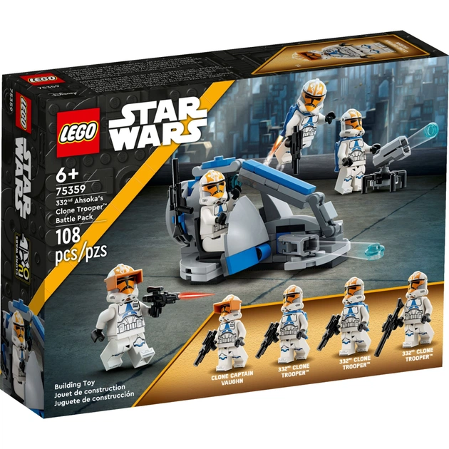 Конструктор LEGO Star Wars Клони-піхотинці Асоки 332-го батальйону. Бойовий набір 108 деталей (75359) - зображення 1