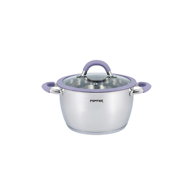 Каструля Pepper Purple Iris Silicone 22 см 4,2 л PR-1109-22 (107796) - зображення 1
