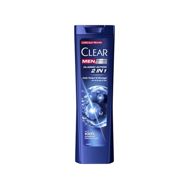 Шампунь Clear Men Против перхоти для мужчин Ежедневная защита и уход 225 мл (8710847959622/8720181455971) - изображение 1