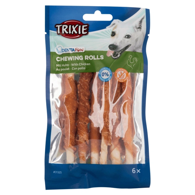Лакомство для собак Trixie DENTAfun Палочка для чистки зубов с курицей 6 шт 70 г (4011905313252) - изображение 1