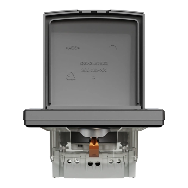 Розетка Schneider Electric ASFORA з кришкою, IP44, антрацит (EPH3100371) - зображення 6