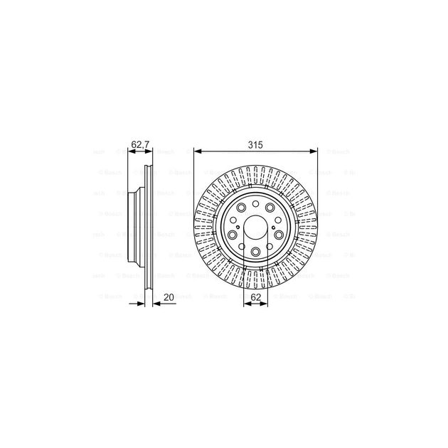 Тормозной диск Bosch 0 986 479 T06 - изображение 1