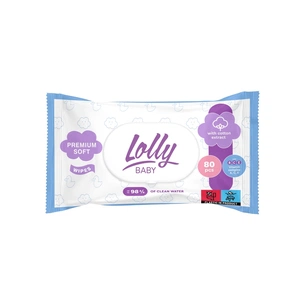 Дитячі вологі серветки Lolly з перших днів життя з клапаном 80 шт (4820174981136) зображення 1