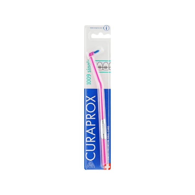 Зубна щітка Curaprox CS 1009 Single & Sulcular 9 мм Монопучкова Рожева (CS 1009-04) - зображення 1