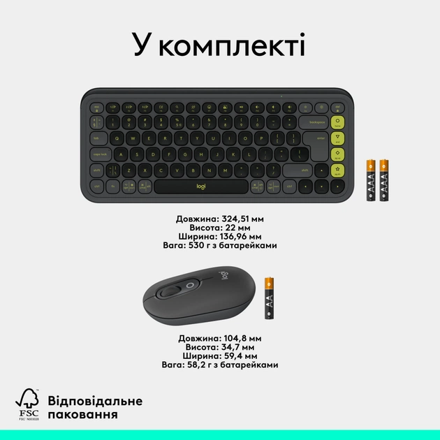 Комплект Logitech POP Icon Combo Bluetooth UA Graphite (920-013156) - picture 9