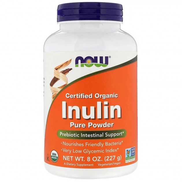 Пробіотики Now Foods Інулін, Certified Organic Inulin, порошок, 227 гр (NOW-02944) - зображення 1