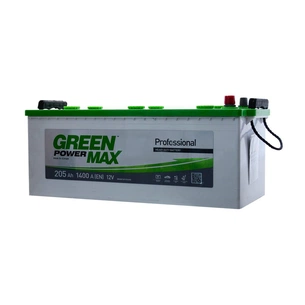 Акумулятор автомобільний GREEN POWER MAX 205Ah збоку (+/-) (000022375) зображення 1