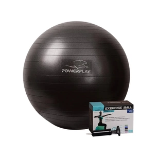 М'яч для фітнесу PowerPlay 4001 65см Чорний + помпа (PP_4001_65_Black) зображення 1