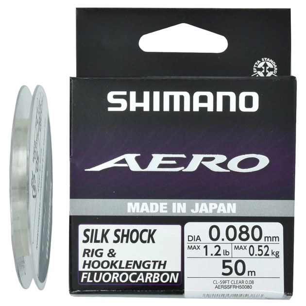 Флюорокарбон Shimano Aero Silk Shock Fluoro Rig/Hooklength 50m 0.132mm 1.72kg (2266.58.60) - зображення 1