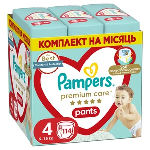 Підгузки Pampers Premium Care Pants Maxi Трусики Розмір 4 (9-15 кг) 114 шт. (8006540490938) зображення 1