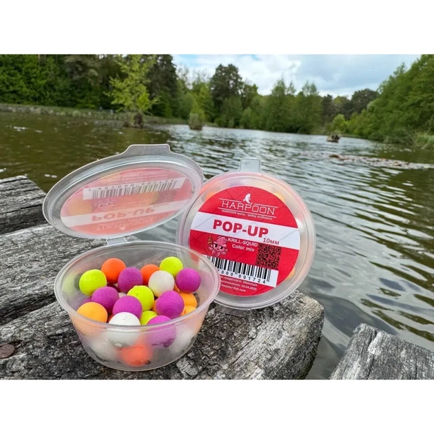Бойл Harpoon Pop UP 10мм color mix Fluor Krill-Squid (7407000001724) - изображение 1