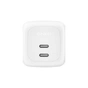 Зарядний пристрій Belkin 2xUSB-C PD67W GaN PPS + cable USB-C to USB-C 2.0m white (WCH020KQ2MWH-B6) - зменшене зображення 3