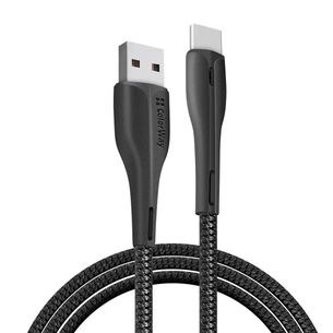Дата кабель USB 2.0 AM to USB-C 1.0m led black ColorWay (CW-CBUC034-BK) зображення 1